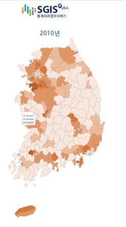 ▲ 통계청이 새롭게 단장한 ‘통계지리정보서비스(SGIS)’에 독도가 최소행정구역 단위에 들지 못한다는 이유로 독도표시가 없는 것으로 드러나 비난이 일고 있다.ⓒ류성걸 의원 제공