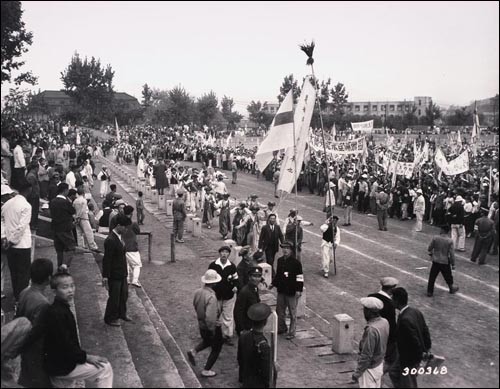 ▲ 1946년 10월 대구폭동이 시작된 노동절 행사