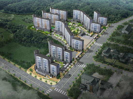 ▲ 두산건설이 경북 경주시 진형동에 분양하는 '경주 두산위브' 조감도. ⓒ두산건설