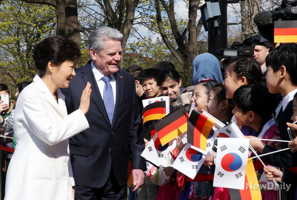 ▲ 지난해 3월 독일을 국빈방문한 박근혜 대통령. ⓒ뉴데일리