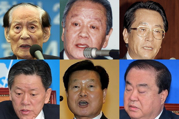 ▲ 전현직 국회의원들의 서예 작품이 정국 상황과 관련해 시사점을 던져주고 있다. 사진은 국회본청~의원회관 지하통로에 자신의 서예 작품을 내건 전현직 국회의원들. 선수(選數)에 따라 왼쪽 윗줄부터 시계방향으로 이만섭 전 국회의장, 김종호 전 국회부의장, 신상우 전 국회부의장, 문희상 의원, 한화갑 전 의원, 주승용 최고위원. ⓒ연합뉴스 및 뉴데일리 사진DB