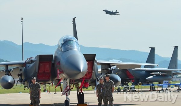 ▲ 대구기지에서 F-15K.ⓒ뉴데일리 정상윤 사진기자