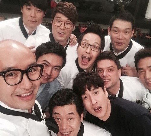 ▲ '냉장고를부탁해' 셰프들, 임원희, 이선균 ⓒ홍석천 인스타그램