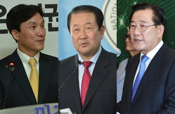 ▲ 추석 연휴 기간 동안 통합 야권 신당 출범 움직임이 급물살을 탄 것으로 전해졌다. 민주당 김민석 새시작위 의장, 중도개혁·민생실용 신당 박주선 의원, 신민당 박준영 전 전남도지사(사진 왼쪽부터)는 30일 야권 신당 통합을 위한 원탁회의를 주제로 광주KBS에 출연해 대담을 나눌 예정이다. ⓒ뉴데일리 정상윤·이종현 기자