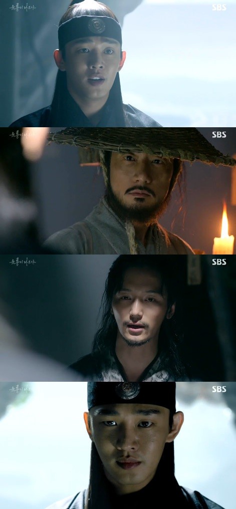 ▲ 유아인 김명민 변요한 ⓒSBS '육룡이나르샤'