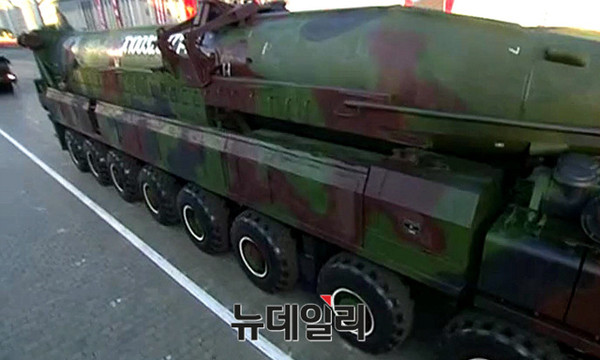 ▲ 지난 10일 공개된 KM-08.ⓒ조선중앙TV 화면캡쳐