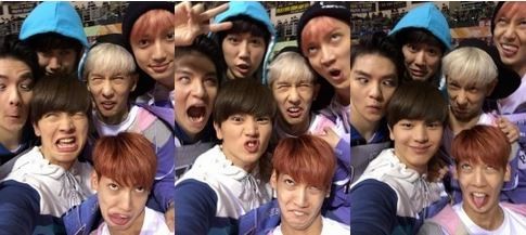 ▲ 육성재 광민 영민 민우 리키 티케이ⓒ육성재 트위터