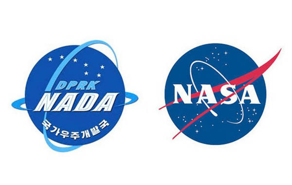 ▲ 해외 네티즌들이 북한 국가우주개발국(NADA)와 美항공우주국의 로고를 비교한 사진. ⓒ해외 커뮤니티 사이트 캡쳐