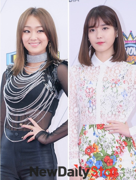 ▲ 효린 아이유 ⓒ뉴데일리
