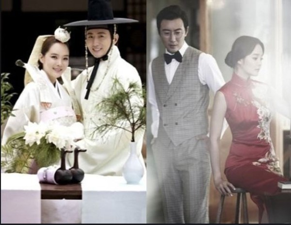 ▲ 중국과 한국 양국에서 결혼식을 올린 인기 배우 채림과 가오쯔치 부부ⓒ화면 캡쳐