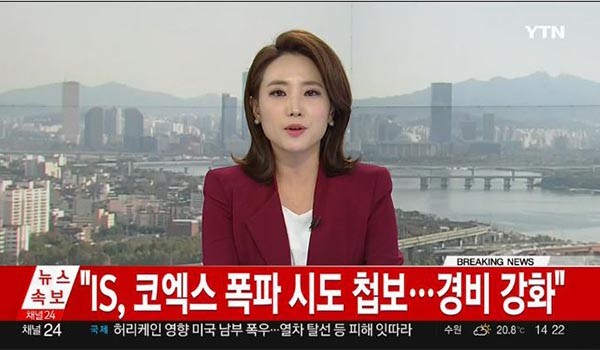 ▲ 테러조직 ISIS가 서울 코엑스 폭파테러를 시도한다는 첩보가 입수돼 경찰이 경비를 강화하고 있다. ⓒYTN 관련속보 화면캡쳐