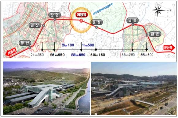 ▲ 경의선 야당역 위치도 등.ⓒ한국철도시설공단