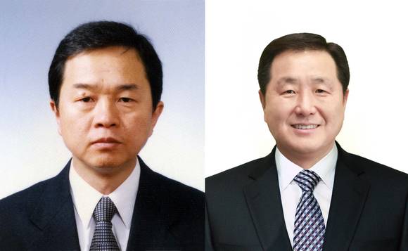 ▲ 윤문균 현대삼호중공업 사장(왼쪽), 김정환 조선사업 대표 사장ⓒ현대중공업