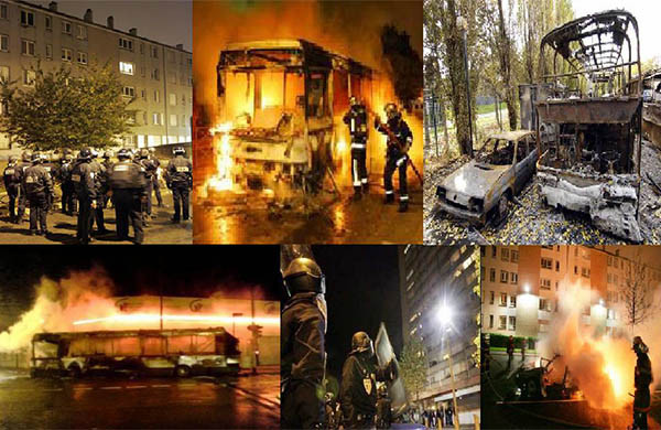 ▲ 13일 밤부터 14일 새벽까지 프랑스 파리에서 연쇄 테러가 일어난 이유는 뭘까. 사진은 2005년 11월 프랑스 전역을 휩쓸었던 무슬림 폭동 현장. ⓒ위키피디아 공개사진.