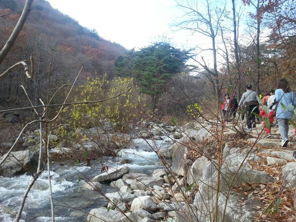 ▲ 기상청, 오늘날씨는 오후부터 전국에 비가 내린다. 설악산은 이제 겨울채비를 하고 있다. 설악산을 오르고 있는 내장객들ⓒ뉴데일리 스타 황용희