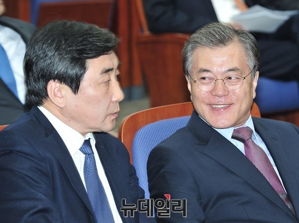 ▲ 새정치민주연합 문재인 대표와 이종걸 원내대표.ⓒ이종현 기자