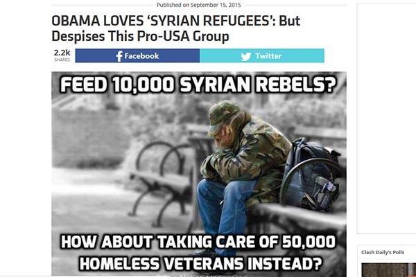 지난 9월 버락 오바마 美대통령이 "시리아 난민을 수용할 것"이라고 밝힌 뒤 이에 반대하는 여론이 일었다. 프랑스 파리 연쇄테러 이후 반난민 정서는 더욱 확산되고 있다. ⓒ美온라인 매체 '크래쉬 데일리' 보도화면 캡쳐