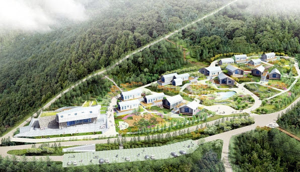 ▲ 내년 준공을 앞둔 단양 '점감록 명당 체험마을'조감도. 사진제공=단양군