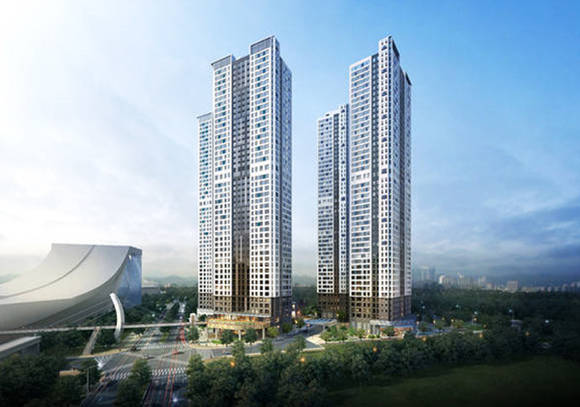 ▲ 현대건설은 일산서구 대화동 2701번지에 힐스테이트 킨텍스를 공급한다. 사진은 힐스테이트 킨텍스 투시도.ⓒ현대건설
