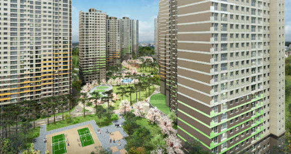 ▲ 현대산업개발은 일산동구 중산동 49-1번지에 일산 센트럴 아이파크를 건립한다. 사진은 일산 센트럴 아이파크 조감도.ⓒ현대산업개발