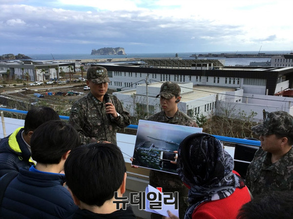 ▲ 25일 찾은 제주민군복합형 관광미항 입구. 아직 공사가 덜 끝난 상태를 보여주고 있다.ⓒ뉴데일리 순정우 기자