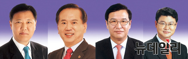 ▲ 경북도의회 행정보건복지위는 30일 새마을세계화재단에 대한 출연안 심사에서 예산안 증액과다에 대한 문제점 등을 집중 추궁했다. 왼쪽부터 남진복, 이정호, 박영서, 황이주 의원.ⓒ도의회 제공