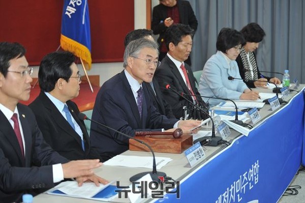 ▲ 새정치민주연합 지도부. ⓒ뉴데일리 이종현 기자