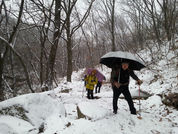 ▲ 기상청 오늘날씨예보 강원 북부에는 눈이 내린다. 눈과 함께 산행ⓒ뉴데일리 스타 황용희