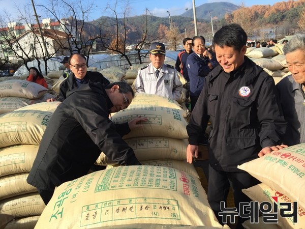 ▲ 봉화군은 지난달 10일부터 이달 4일까지 16일간 이어진 공공비축미곡(시장격리곡) 매입을 완료했다. ⓒ봉화군 제공