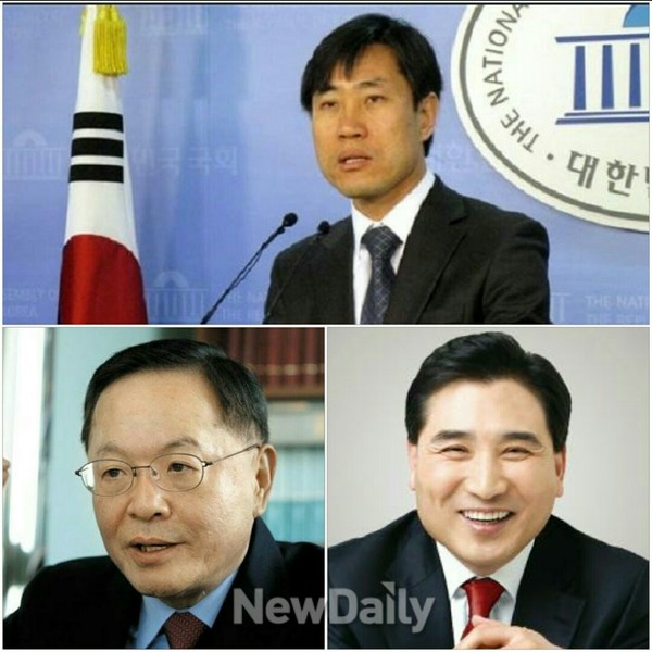 ▲ 하태경의원(상),안대희 전 대법관(좌),김세현 전 친박연대 사무총장(우)ⓒ뉴데일리