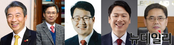 ▲ 최근 대구경북에서 내각과 청와대 인사들의 움직임이 본격화되고 있다. 왼쪽부터 정종섭 행자부장관, 윤두현 전 청와대 홍보수석, 전광삼 전 춘추관장, 남호균 전 청와대 행정관, 곽상도 전 청와대 민정수석.ⓒ뉴데일리