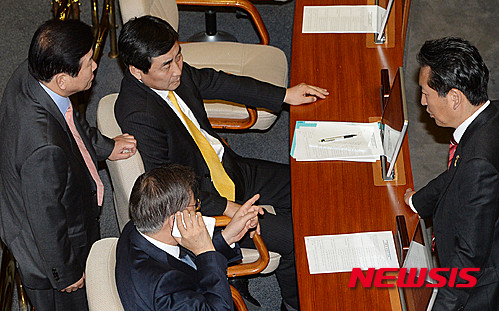 ▲ 경제활성화 법안 처리를 가로막은 새정치민주연합. ⓒ뉴시스