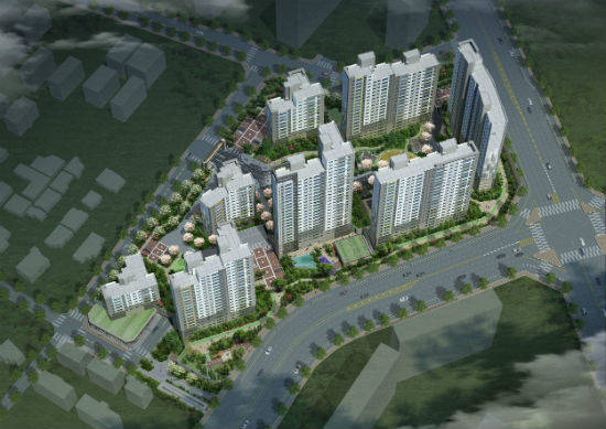 ▲ 대우건설은 오는 11일 충주시 호암동에 충주 3차 푸르지오 모델하우스를 오픈한다. 사진은 충주 3차 푸르지오 조감도.ⓒ대우건설