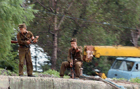 ▲ 북한 국경 경비대원들