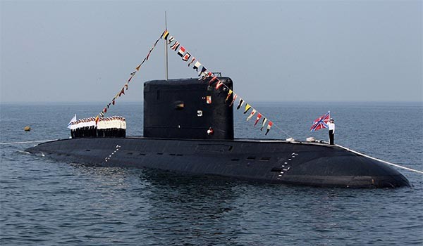 ▲ 최근 시리아의 대쉬(ISIS)를 향해 순항미사일을 발사한 것과 같은 종류의 킬로급 636.3 잠수함. ⓒ러 스푸트니크 뉴스 보도화면 캡쳐