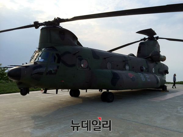 ▲ 우리군의 CH-47 LR헬기, 사진의 기체는 공군소속.ⓒ뉴데일리 순정우 기자