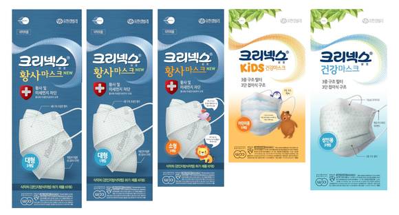 ▲ 크리넥스 마스크 5종ⓒ한국먼디파마