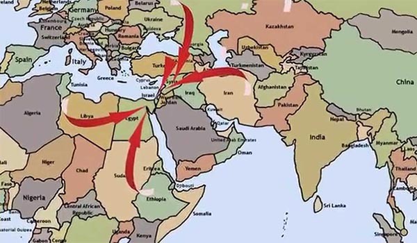 ▲ 이라크와 시리아를 중심으로 세력을 넓혀가는 테러조직 '대쉬(ISIS)' 소탕을 위해 러시아, 이란에다 이슬람 연합군까지 나서자 기독교계 일부에서는 "요한계시록에 나오는 곡과 마곡의 전쟁이 일어나는 게 아니냐"는 우려도 하고 있다. 사진은 관련 내용을 담은 유튜브 영상의 한 장면. ⓒ유튜브 화면 캡쳐