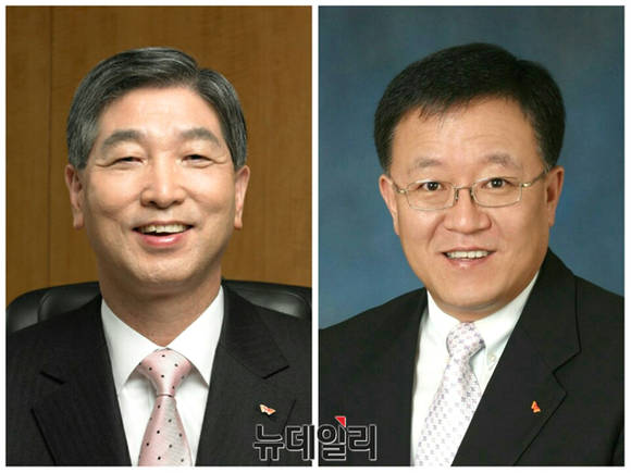 ▲ 사진 왼쪽부터= 정철길·김영태 부회장. ⓒSK그룹.