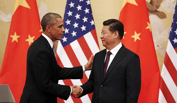 ▲ 미중 정상회담 당시 버락 오바마 美대통령과 시진핑 中공산당 총서기. ⓒ美공영방송 PBS 보도화면 캡쳐