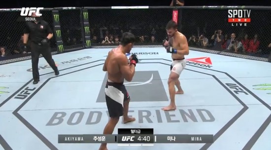 ▲ ⓒSPOTV 'UFC파이트나이트 서울' 중계화면 캡쳐