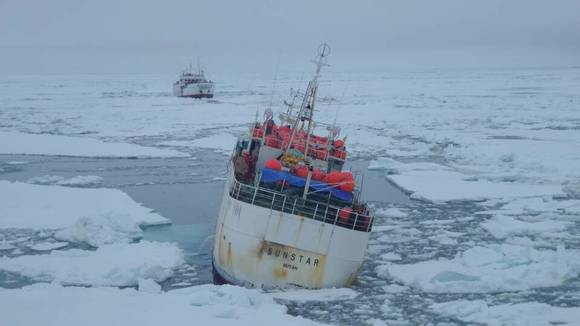 ▲ 좌초된 썬스타호.ⓒ해수부