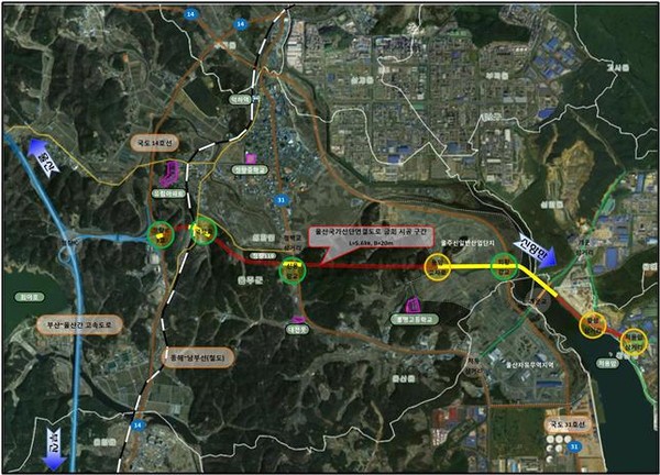 ▲ 용연~청량IC(총연장 5.6km) 연결도로 구간도 ⓒ뉴데일리