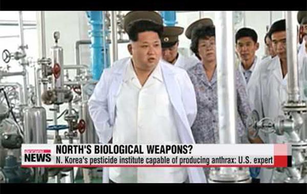 ▲ 북한이 생물학 무기를 보유하고 있다는 것은 널리 알려진 사실이다. 북한에 생물학 무기가 없다는 것은 한국군이 신병교육과 유격훈련을 받을 때 CS탄을 사용하지 않는다는 말이나 마찬가지다. ⓒ과거 아리랑TV의 북한 생물학 무기 보도 캡쳐