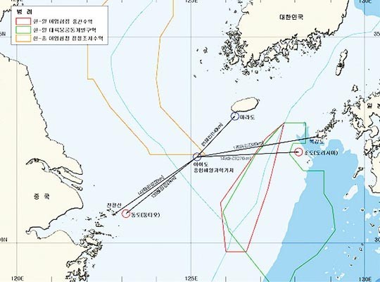 ▲ 1996년 김영삼 정부 시절 한국과 중국이 국제해양협약에 가입한 이후 이어도를 포함한 일대는 한중잠정조치 수역이 돼 버렸다. ⓒ뉴데일리 DB