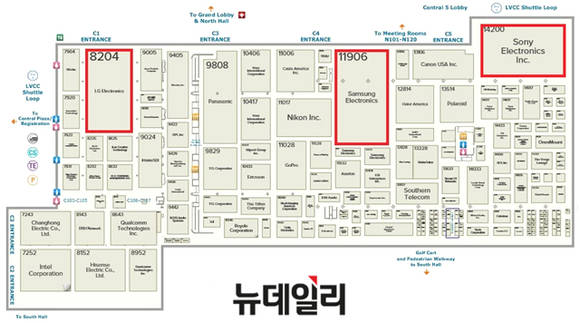 ▲ CES 2016, Tech East, LVCC, Central Hall, Floor Plan. ⓒCES 홈페이지