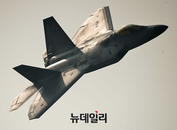 ▲ 미공군 F-22 전투기.ⓒ뉴데일리 정상윤 사진기자