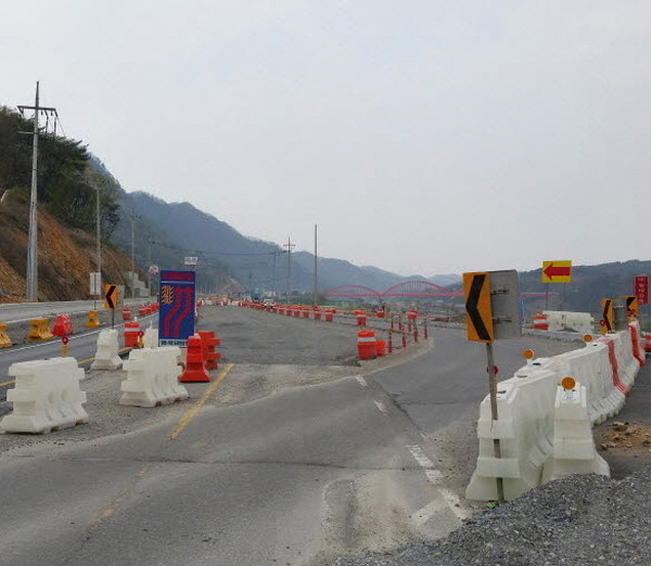 ▲ 12개월째 멈춰선 단양~가곡 간 도로공사.ⓒ뉴데일리