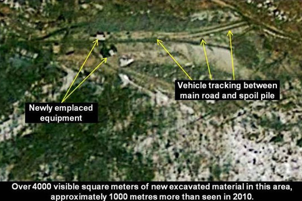 ▲ 과거 '38노스'가 공개했던, 북한 함경북도 길주군 풍계리 핵실험장 사진. ⓒ38뉴스 관련화면 캡쳐