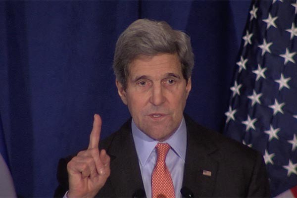▲ 존 케리 美국무장관. 지난해 브루킹스 연구소 세미나 참석 당시 모습. ⓒ美브루킹스 연구소 공개영상 캡쳐